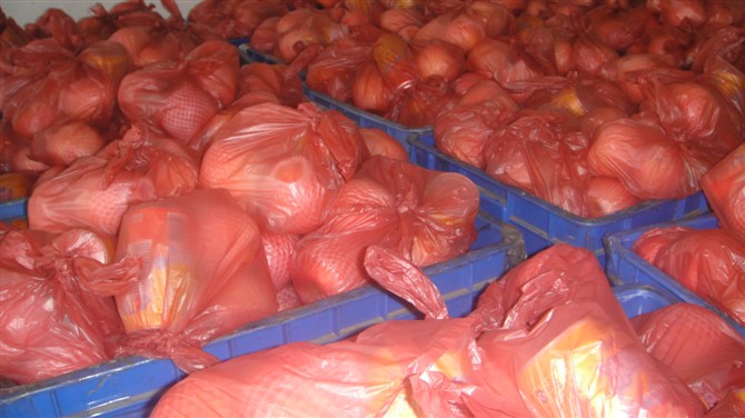 為員工準(zhǔn)備的節(jié)日禮品:蘋果、飲料、皮蛋、香蕉